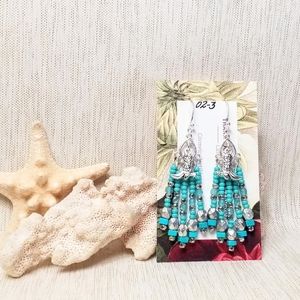 Earrings Handcrafted By Carmel Collectibles Turquoise Style Design With Boots
